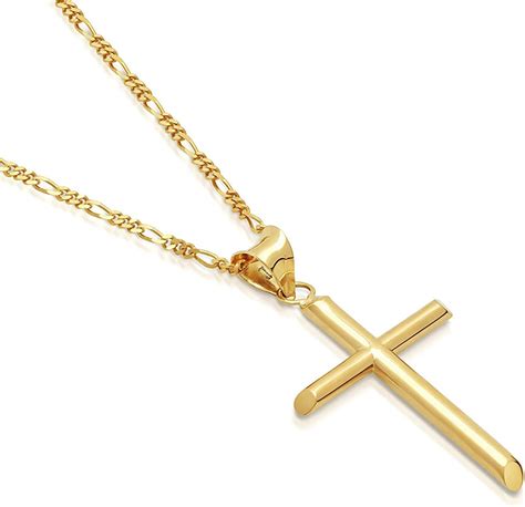 24k gold cross necklace